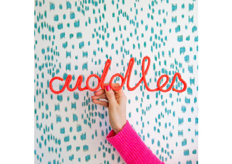 Cuddles Rope Word - Fuchsia Pink