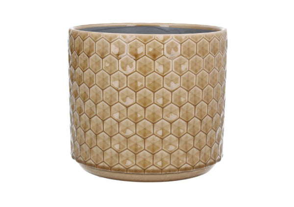 Honeycomb Ceramic Pots - Various Colours