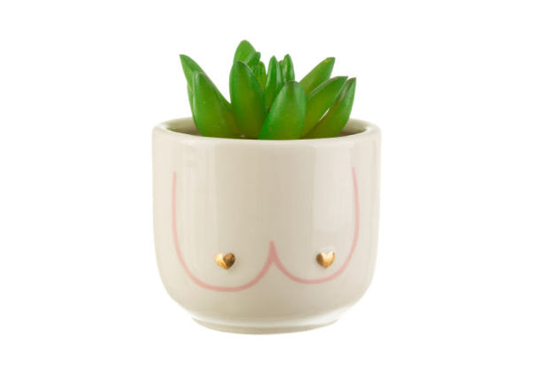 Girl Power Boobies Mini Planter