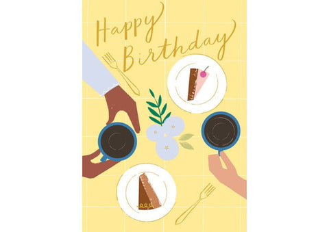 Coffee & Cake Birthday Card