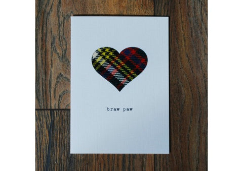 Braw Paw card -quirky coo, gifts, cards, dundee, scottish