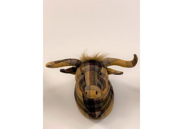 quirky coo dora design highland cow trophy head - scottish gifts dundee, perth, aberdeen
