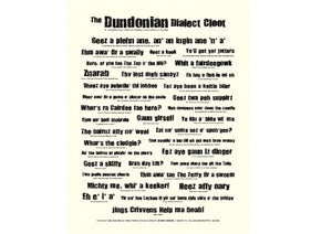 Dundonian Teatowel with the best dialect and language from Dundee at the Quirky Coo