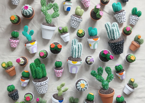 Hand Crocheted Cactus - Small