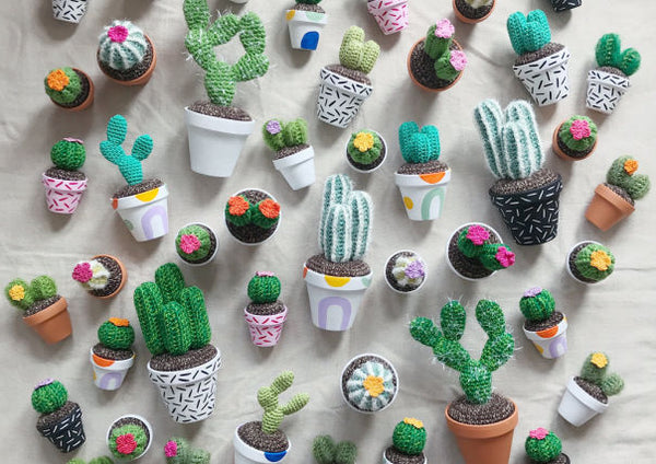 Hand Crocheted Cactus - Medium