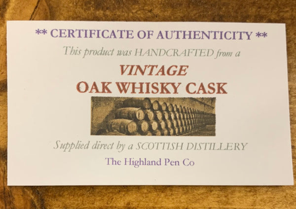 Oak Whisky Cask Razor by The Highland Pen Company