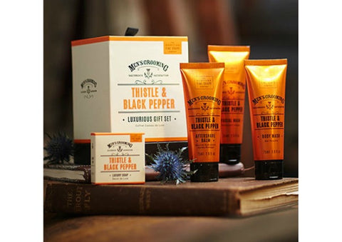 Scottish Fine Soaps - gift set, thistle black pepper, dundee, perth