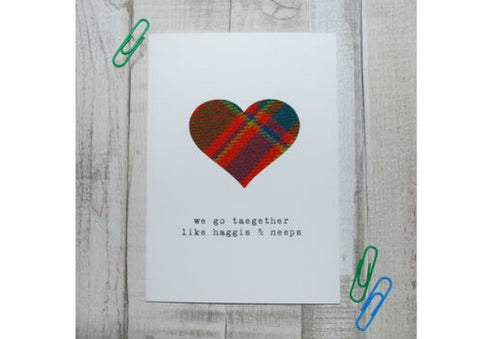 Go together like Haggis & Neeps Card - quirky coo, gifts, cards, dundee