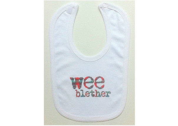 Baby bib wee blether scots - quirky baby gifts, perth dundee