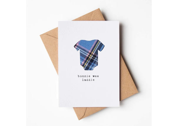 Bonnie Wee Laddie - new baby boy card by Hiya Pal