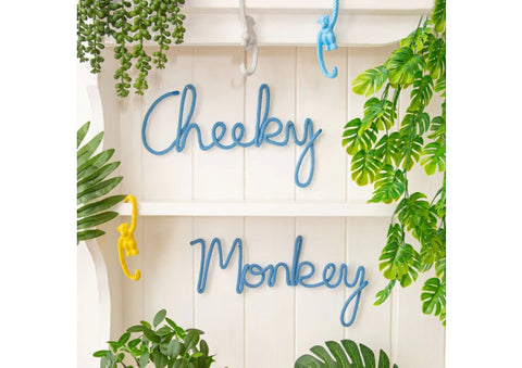 Cheeky Monkey Rope Word - Cornflower Blue