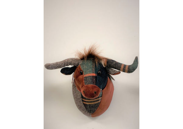 quirky coo dora design highland cow trophy head - scottish gifts dundee, perth, aberdeen 