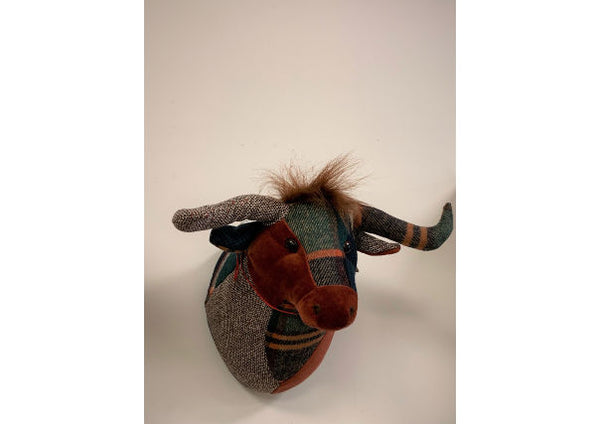 quirky coo dora design highland cow trophy head - scottish gifts dundee, perth, aberdeen 