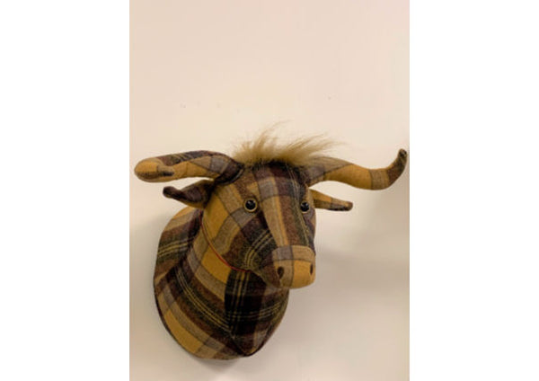 quirky coo dora design highland cow trophy head - scottish gifts dundee, perth, aberdeen 