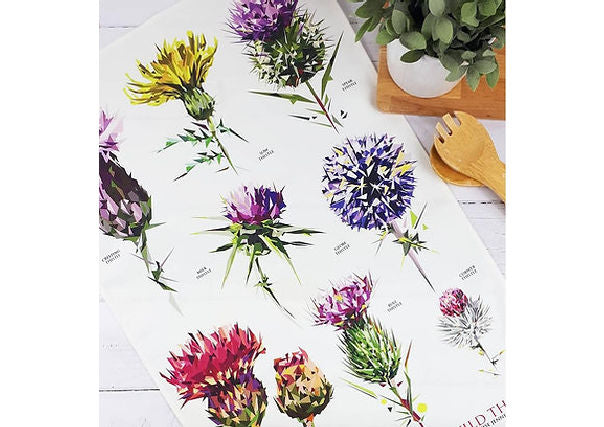 Wild Thistles Tea Towel