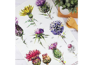 Wild Thistles Tea Towel