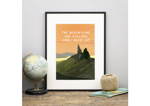Mountains are Calling Print