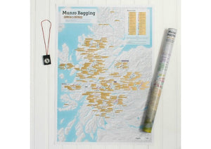munro bagging scratch map - quirky coo, gifts perth dundee