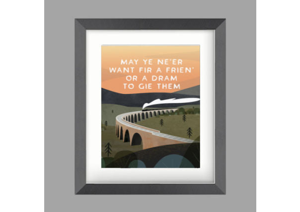 May Ye Ne'er Want Fir A Frien'... Print